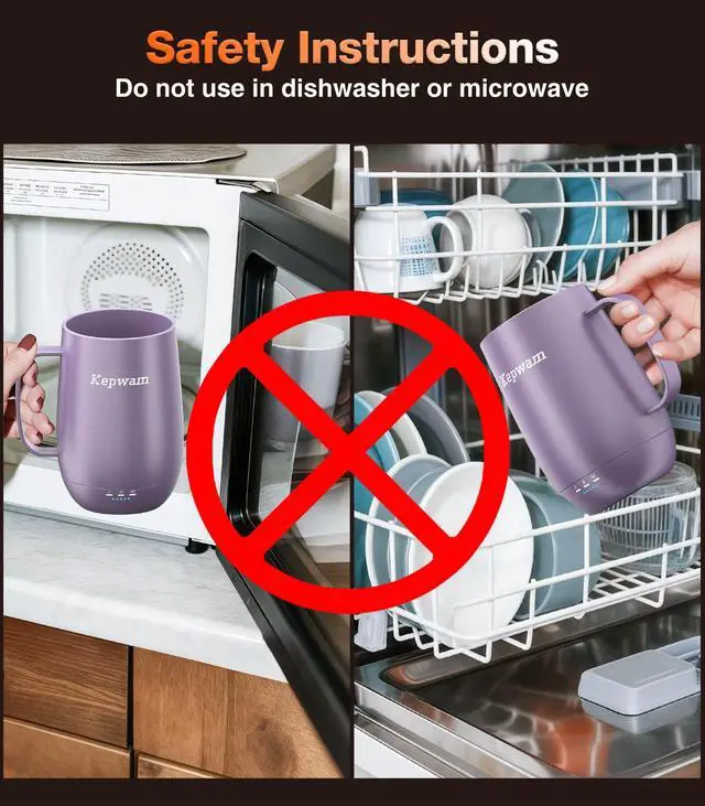 Alt view image 7 of 7 - Smart Heated Coffee Mug T2-Plus, 20oz Rechargeable Self Heating Coffee Mug with 8-Hour Battery & Temp Control, Perfect Coffee Warmer Gift for Men Women