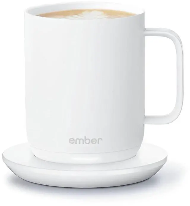 Main image of Temperature Control Smart Mug 2, 10 Oz, App-Controlled Heated Coffee Mug with 80 Min Battery Life and Improved Design, White