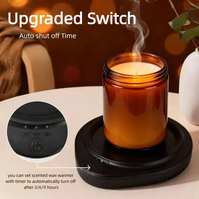 Alt view image 2 of 7 - Candle Warmer and Mug Warmers with Timer, Safely Releases Scents Without a Flame, Melt The Candle Quickly, Enjoy Your Warm Coffee Tea Milk Beverage. Gifts for Festival Birthday Women Men Mom Dad