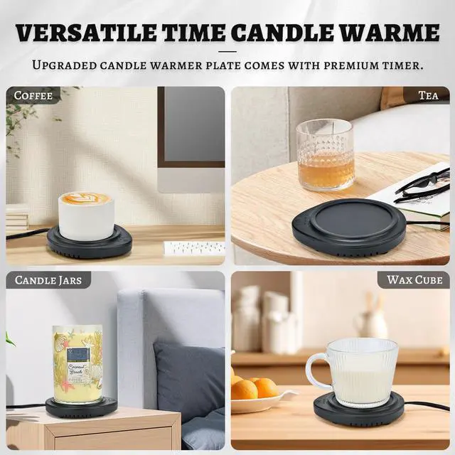 Alt view image 4 of 7 - Candle Warmer and Mug Warmers with Timer, Safely Releases Scents Without a Flame, Melt The Candle Quickly, Enjoy Your Warm Coffee Tea Milk Beverage. Gifts for Festival Birthday Women Men Mom Dad