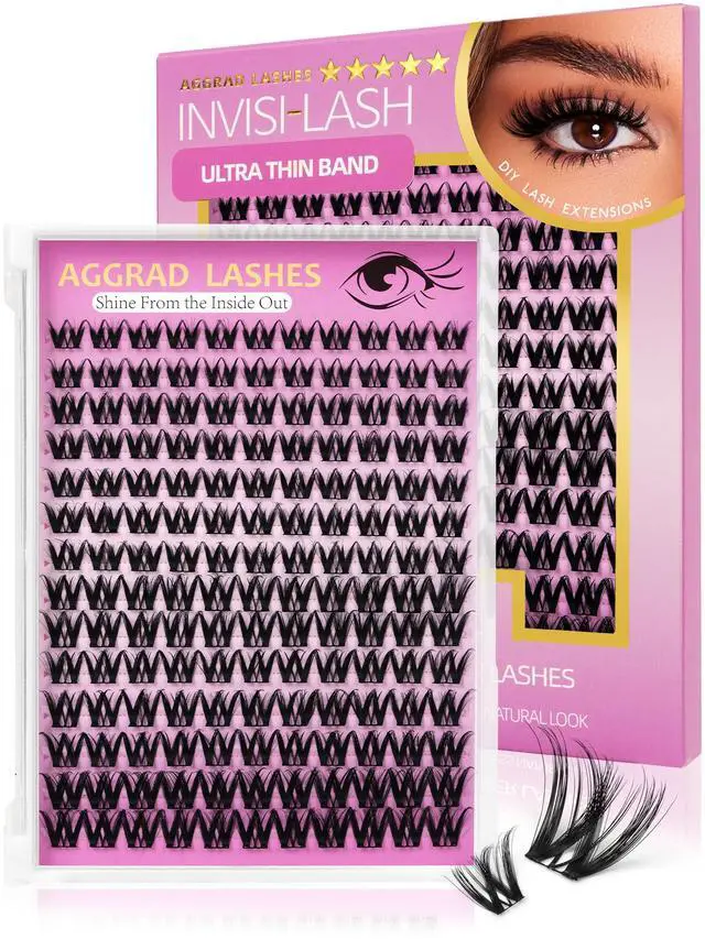 Main image of Flora Lash Clusters Kit Short 8-14mm Wispy Eyelashes Cluster Extension Kit Individual DIY False Lash Extension Spiky Cat Eye Lashes Fake Eyelashes Clusters with 0.03mm Ultra-Thin Wide Band