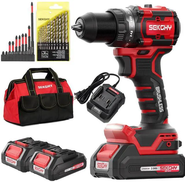Main image of Brushless Power Drill Cordlesswith battery and charger 70 N.m