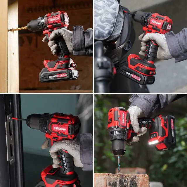 Alt view image 7 of 7 - Brushless Power Drill Cordlesswith battery and charger 70 N.m