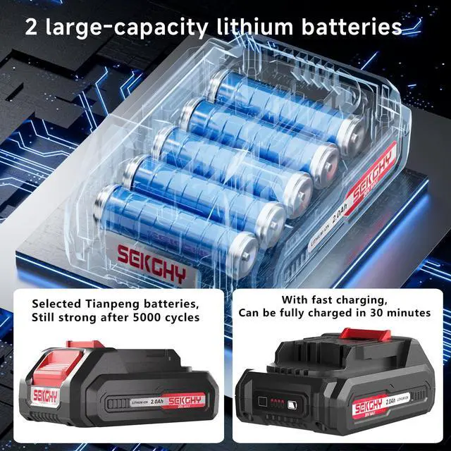 Alt view image 6 of 7 - Brushless Power Drill Cordlesswith battery and charger 70 N.m