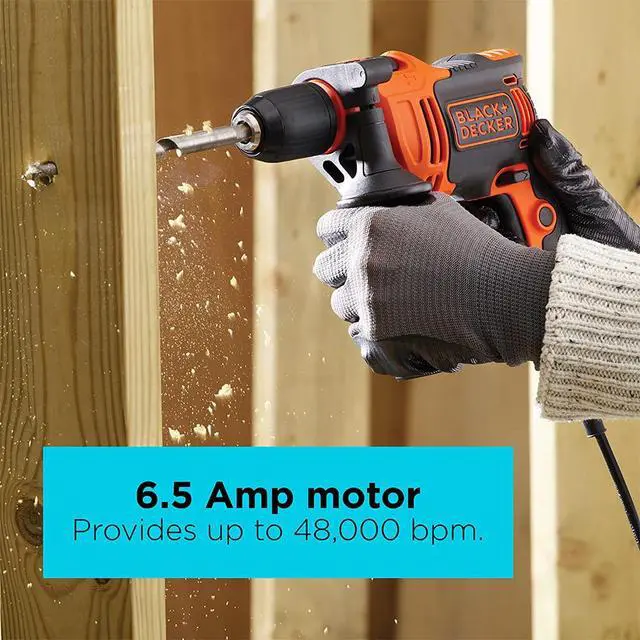 Alt view image 2 of 2 - Hammer Drill, 6.5-Amp, 1/2-Inch (BEHD201)
