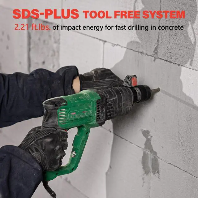 Alt view image 2 of 2 - 1" SDS-Plus Lightweight Rotary Hammer Drill for Concrete/Masonry