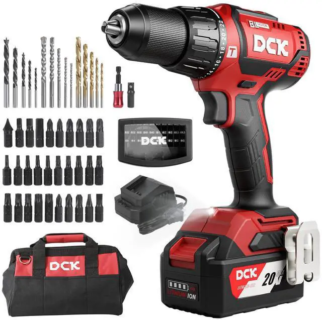 Main image of 20V Brushless Hammer Drill, 531 in.lbs, 36000 BPM, 1/2" Keyless All-Metal Chuck, 4.0Ah Battery, 22+1+1 Clutch, Impact Drill Kit for Drilling Brick Wall, Metal, Wood, KDJZ05-13