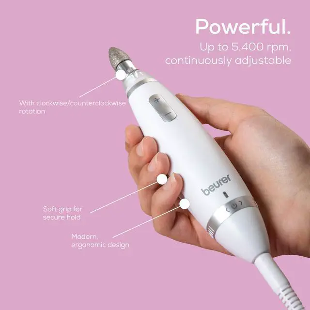 Alt view image 2 of 6 - MP62 Professional Nail Drill Kit, Portable Electric File Machine with 10 Attachments & 10 Sanding Bands, Efile Dremel for Acrylic Gel Manicure and Pedicure, LED Light, with Storage Case