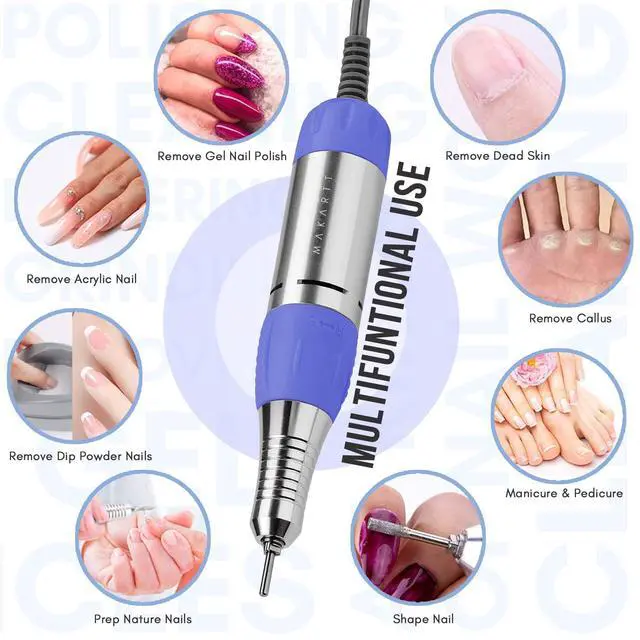Alt view image 3 of 7 - Nail Drill Electric Nail File JD700 Nail Drills for Acrylic Nails Professional 30000RPM Manicure Tools Nail Stuff Acrylic Nail Drill for Nail Dip Kit Acrylic Powder Poly Nail Gel B-01