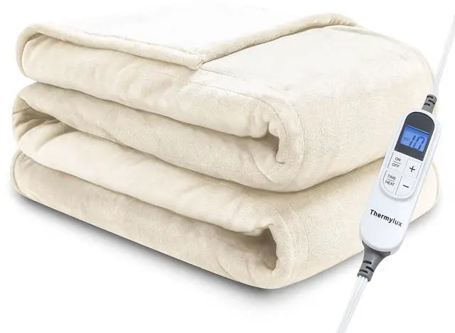 Main image of Electric Blanket Full 72"x84" Heated Electric Blankets 10 Heating 12 Time Settings Levels 8 Hours Auto Off Fast Heating and Overheat Protection ETL Certified Machine Washable,Ivory