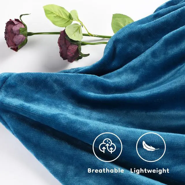 Alt view image 3 of 7 - Electric Heated Blanket Full Size 72"x 84", Flannel for Bed, Sofa and Couch, ETL Certified, 4 Heat Settings, 1-10H Timer, Overheat Protection, Machine Washable, Teal