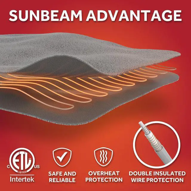 Alt view image 6 of 7 - Royal Ultra Fleece Heated Electric Blanket Twin Size, 84" x 62", 12 Heat Settings, 12-Hour Selectable Auto Shut-Off, Fast Heating, Machine Washable, Warm and Cozy, Pebble