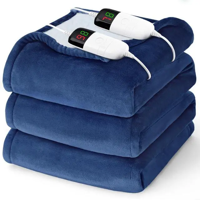 Main image of Heated Electric Blanket Queen Size - 84" x 90" Heating Blanket with Dual Control, 10 Heating Levels & 8 Hours Auto Off, Soft Warm Flannel Blanket, Christmas Birthday Gifts for Senior Grandma