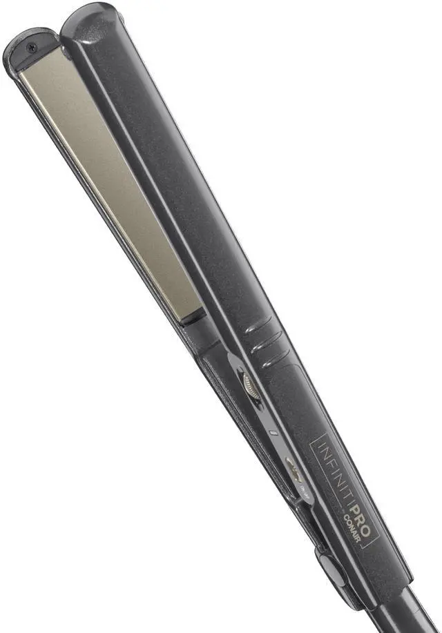 Main image of Tourmaline Ceramic 1-Inch Flat Iron Hair Straightener, 1-Inch Flat Iron to Straighten or Curl, 5 Heat Settings, for All Hair Types and Textures, Metallic Gray