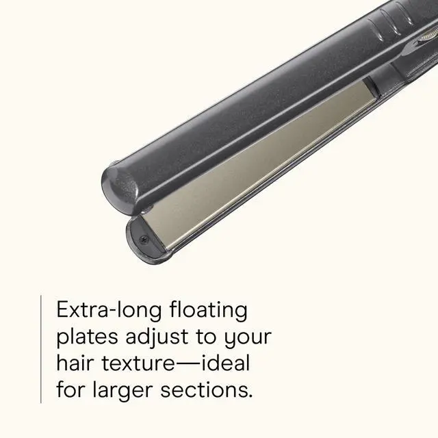 Alt view image 3 of 7 - Tourmaline Ceramic 1-Inch Flat Iron Hair Straightener, 1-Inch Flat Iron to Straighten or Curl, 5 Heat Settings, for All Hair Types and Textures, Metallic Gray
