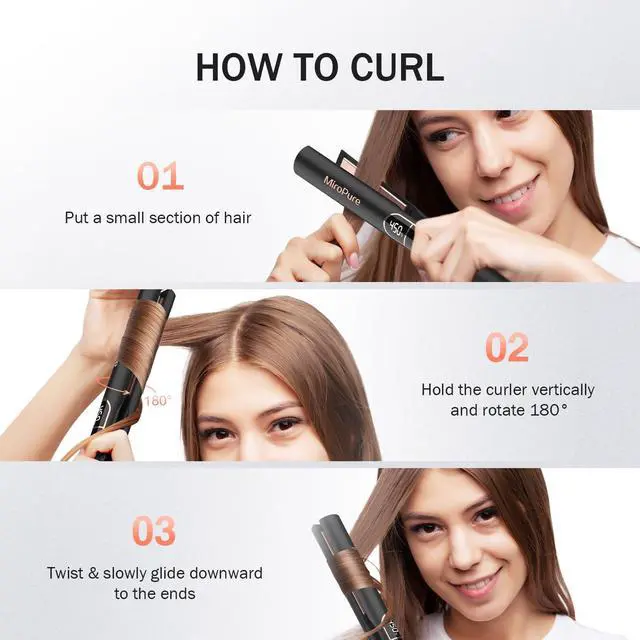 Alt view image 7 of 7 - Flat Iron Hair Straightener, 1 Inch Titanium Plates Hair Straightener with 15S Heat-up, Professional MCH Ceramic Negative Ion Hair Iron Dual Voltage for Women Hair with Auto Shut-Off