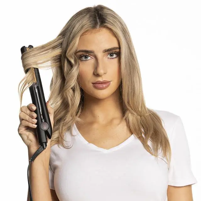 Alt view image 4 of 5 - Tourmaline Ceramic Series Flat Iron, Hair Straightener for Silky, Smooth Hair, 392°F Maximum Temperature, 1" Iron