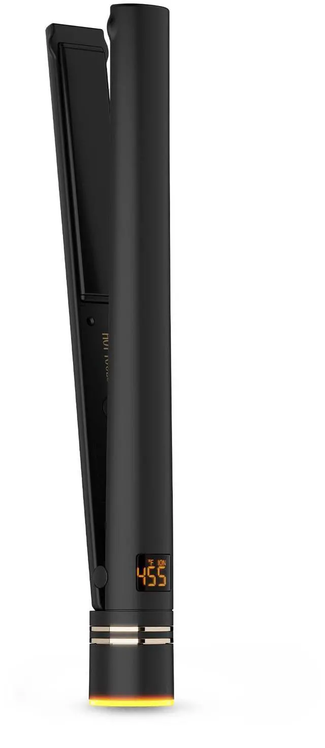 Main image of Pro Artist Black Gold Ionic 1 Inch Flat Iron - Use as Straightener for Sleek Straight Hair or Use Rounded Edges for Shiny Curls and Waves, Stylist-Preferred Styles