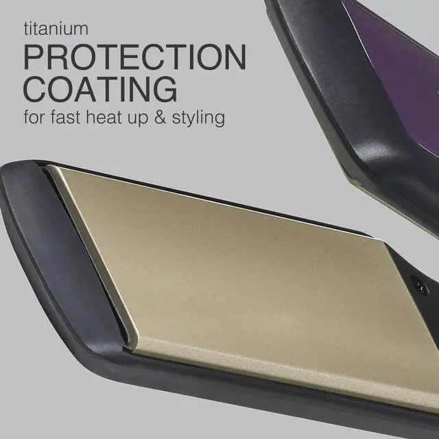 Alt view image 2 of 5 - 1 3/4" Flat Iron, Hair Straightener with Anti-Static Technology, 30-Second Heat Up & 60 Minute Auto Shut-Off, 30% Longer Ceramic Floating Plates, Titanium + Ceramic Coating