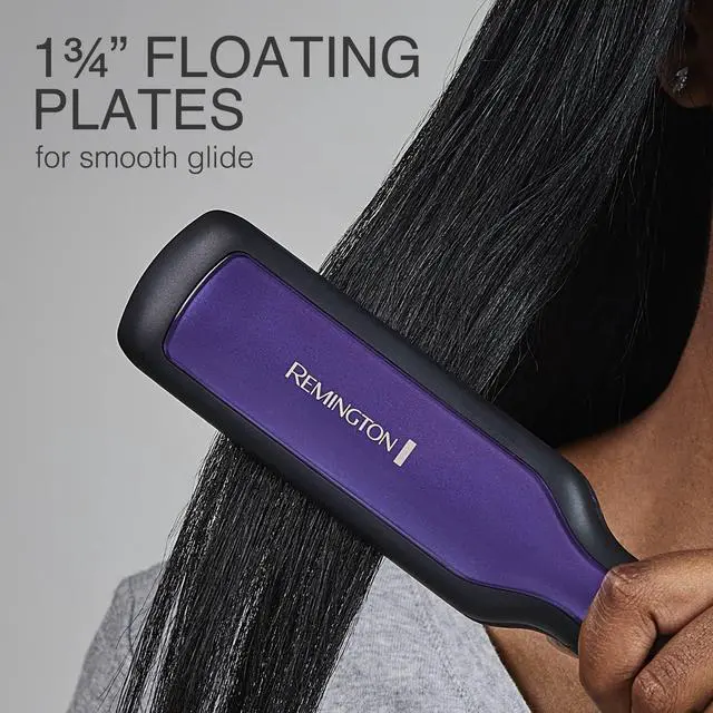 Alt view image 3 of 5 - 1 3/4" Flat Iron, Hair Straightener with Anti-Static Technology, 30-Second Heat Up & 60 Minute Auto Shut-Off, 30% Longer Ceramic Floating Plates, Titanium + Ceramic Coating