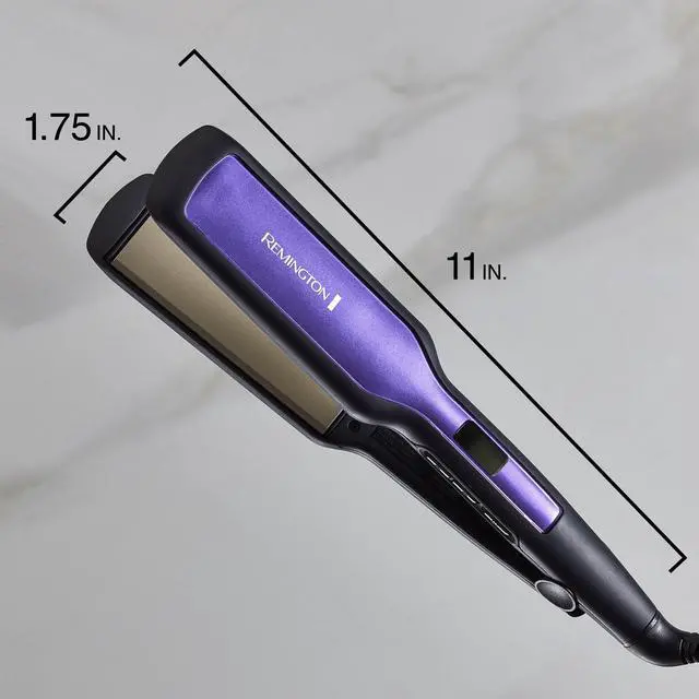 Alt view image 4 of 5 - 1 3/4" Flat Iron, Hair Straightener with Anti-Static Technology, 30-Second Heat Up & 60 Minute Auto Shut-Off, 30% Longer Ceramic Floating Plates, Titanium + Ceramic Coating