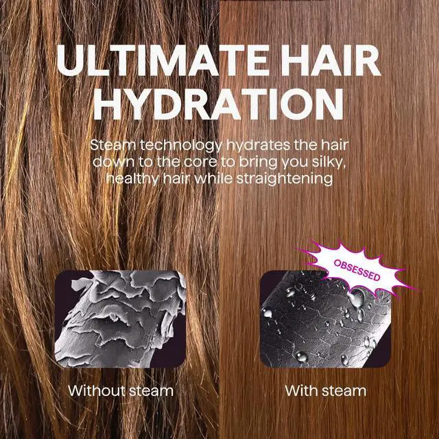 Alt view image 2 of 6 - Pro Steam Hair Straightener Brush Steamline Pro Straightener Brush