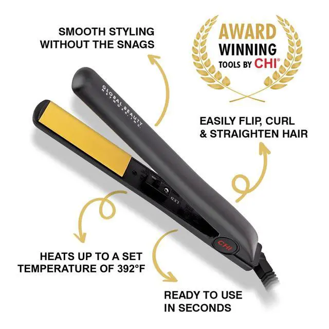 Alt view image 2 of 7 - Original 1" Ceramic Hair Straightener Flat Iron for Styling, Advanced Ceramic Technology for Frizz-Free Smooth Shine, Floating Plates for Easy Glide, Analog On/Off Switch, Salon-Quality Results