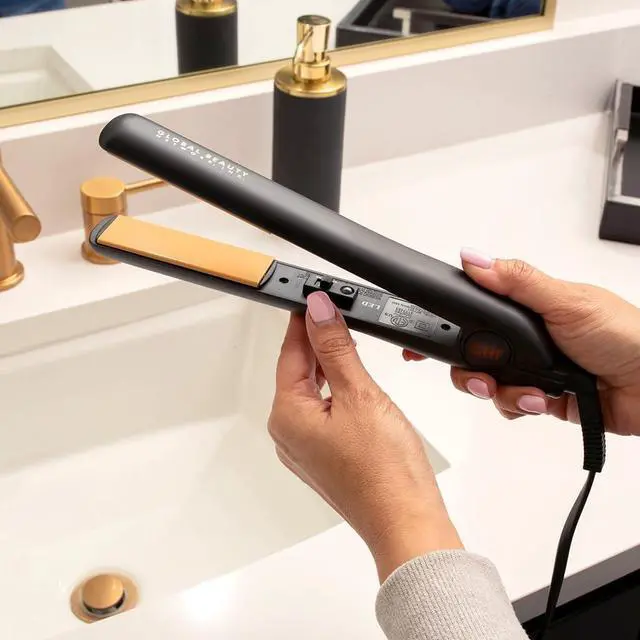Alt view image 3 of 7 - Original 1" Ceramic Hair Straightener Flat Iron for Styling, Advanced Ceramic Technology for Frizz-Free Smooth Shine, Floating Plates for Easy Glide, Analog On/Off Switch, Salon-Quality Results