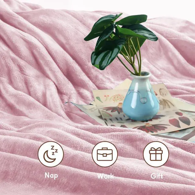 Alt view image 6 of 7 - Electric Heated Blanket Full Size 72" x 84", Ultra Soft Flannel Heating Blanket with 4 Heat Settings, 10-Hour Auto Shutoff, ETL Listed Overheat Protection, Machine Washable, Light Pink