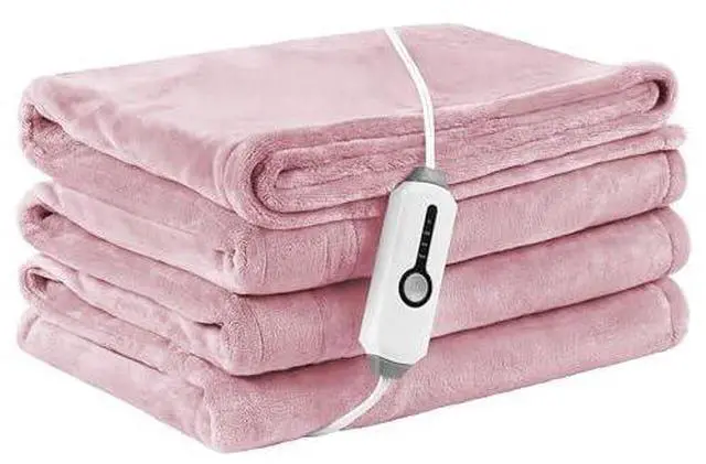 Main image of Electric Heated Blanket Full Size 72" x 84", Ultra Soft Flannel Heating Blanket with 4 Heat Settings, 10-Hour Auto Shutoff, ETL Listed Overheat Protection, Machine Washable, Light Pink