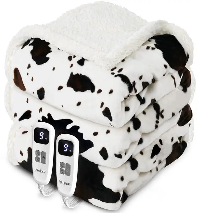 Main image of Heated Blanket Queen Blanket - Fast Heating Electric Blanket, Soft Flannel Heated Throw with 4 Time Settings,10 Heating Settings, Warm Gifts for Women & Mom & Grandma