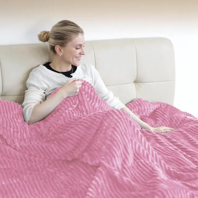 Main image of Heated Blanket - Queen Size Electric Blanket 84" x 90" Soft Flannel Heating Blanket with 10 Time Settings, 6 Heat Settings, Machine Washable with Over-Heat Protection (Pink)