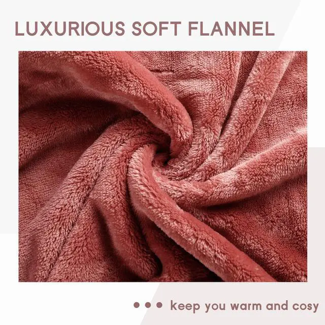 Alt view image 3 of 7 - Heated Blanket Electric Blanket Full Size 72''x84'' with 9 Heating Levels, 1-10 Hour Auto Shut Off, Machine Washable, Flannel & Sherpa Soft Warming Blanket for Couch, Bed, Office - Brick Red