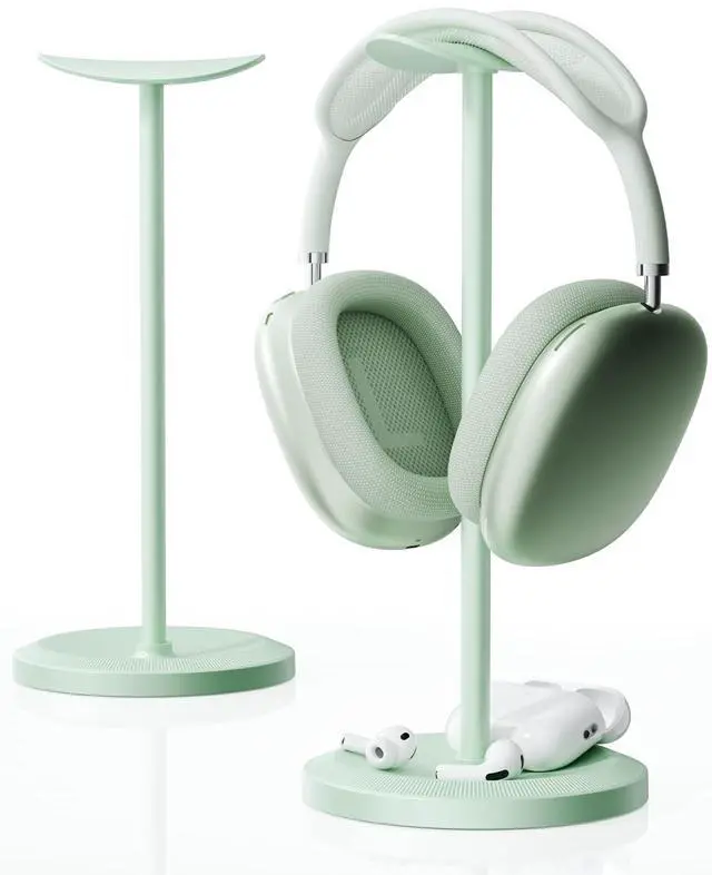 Main image of Headphone Stand, Desktop Headset Holder, Green