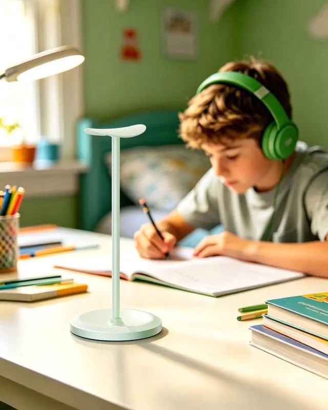 Alt view image 3 of 7 - Headphone Stand, Desktop Headset Holder, Green