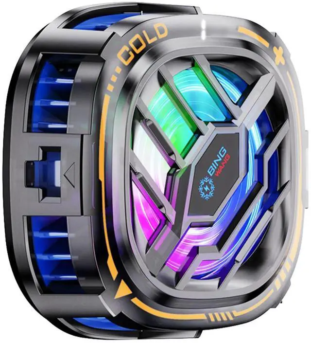 Main image of Magnetic Cell Phone Cooler, RGB Phone Cooling Fan Portable Lightweight Mobile Phone Cooling Fan, Phone Radiator with Larger Cooling Area for Phone/Tablet/IPad (with Digital displays)