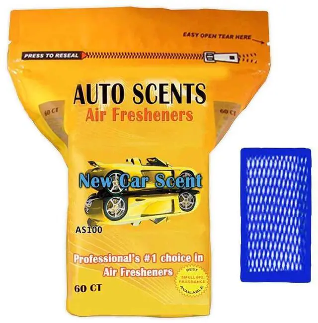 Main image of Professional New Car Scent Air Freshener Pads Long-Lasting Odor Eliminators for Cars, Homes, and Offices 60 Heavy-Duty Pads for Musty Smells