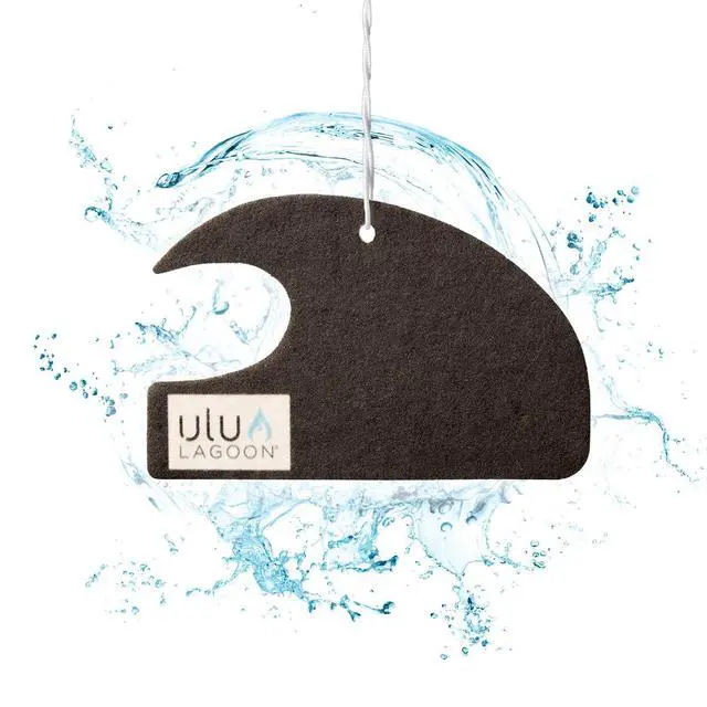 Alt view image 2 of 7 - Hanging Car Air Freshener | Tropical Beach Coconut Surf Wax Scent Mini Wave | Long Lasting Car Freshener, Closet and Beyond | Made In USA | 3 Pack (Black)