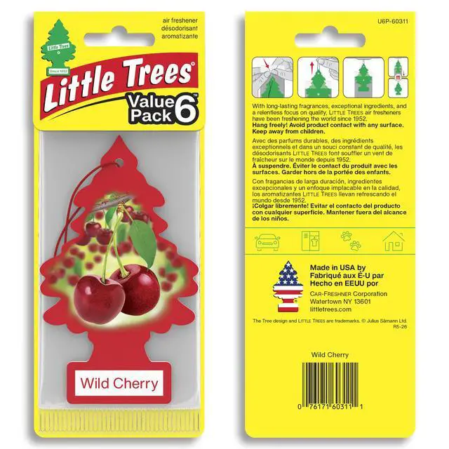Alt view image 2 of 7 - Car Air Freshener | Hanging Tree Provides Long Lasting Scent for Auto and Home | 24 Air Fresheners |Wild Cherry