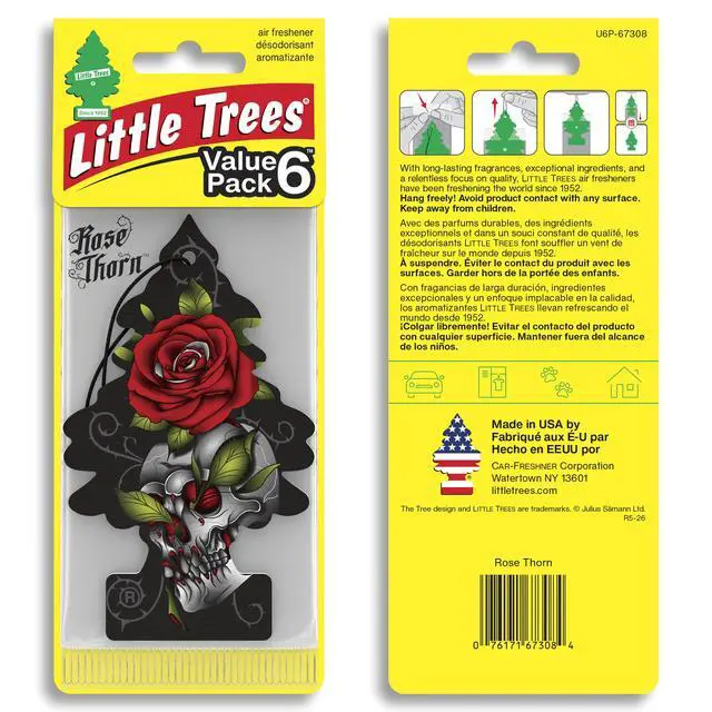 Alt view image 2 of 7 - Car Air Freshener | Hanging Tree Provides Long Lasting Scent for Auto and Home | 24 Air Fresheners |Rose Thorn