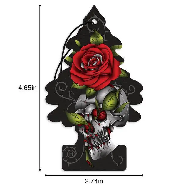 Alt view image 6 of 7 - Car Air Freshener | Hanging Tree Provides Long Lasting Scent for Auto and Home | 24 Air Fresheners |Rose Thorn