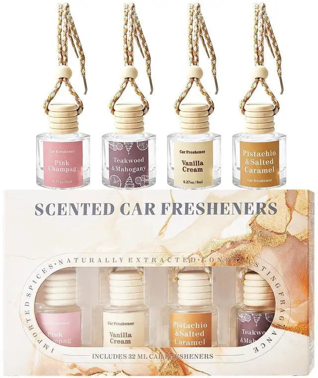 Main image of Car Air Freshener Diffuser, Hanging Car Scents Air Freshener, Car Fresheners Long Lasting, Essential Oil Diffuser, Fragrance Oil Air Diffuser, 4pcs
