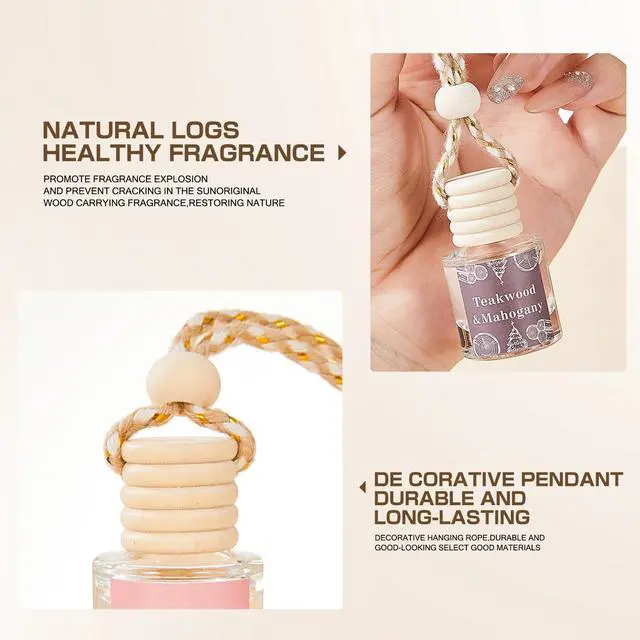 Alt view image 5 of 7 - Car Air Freshener Diffuser, Hanging Car Scents Air Freshener, Car Fresheners Long Lasting, Essential Oil Diffuser, Fragrance Oil Air Diffuser, 4pcs