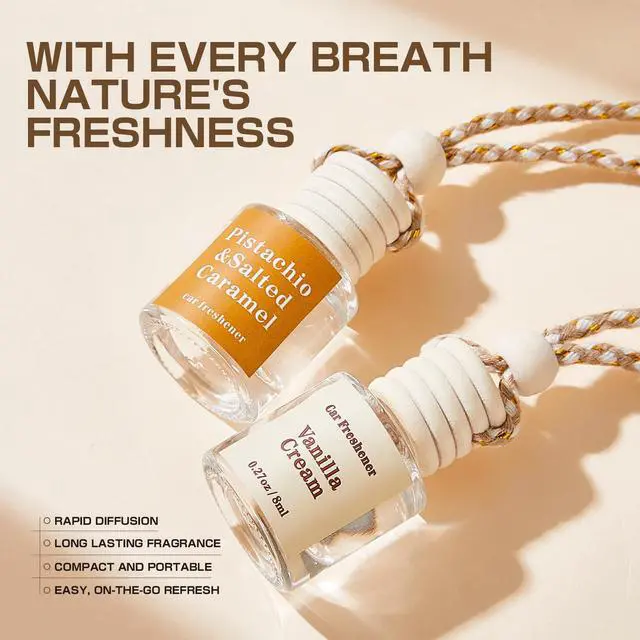 Alt view image 6 of 7 - Car Air Freshener Diffuser, Hanging Car Scents Air Freshener, Car Fresheners Long Lasting, Essential Oil Diffuser, Fragrance Oil Air Diffuser, 4pcs
