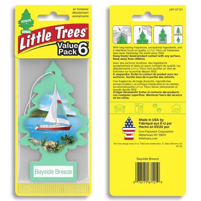 Alt view image 2 of 7 - Car Air Freshener | Hanging Tree Provides Long Lasting Scent for Auto and Home | 24 Air Fresheners |Bayside Breeze