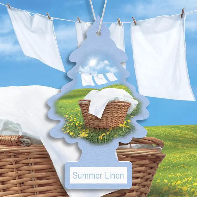 Alt view image 3 of 7 - Car Air Freshener | Hanging Tree Provides Long Lasting Scent for Auto and Home | 24 Air Fresheners |Summer Linen