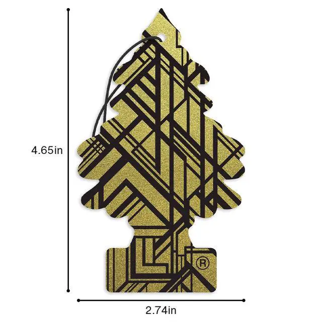 Alt view image 6 of 7 - Car Air Freshener | Hanging Tree Provides Long Lasting Scent for Auto and Home | 24 Air Fresheners |Gold