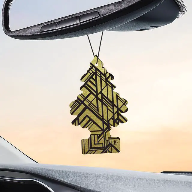 Alt view image 5 of 7 - Car Air Freshener | Hanging Tree Provides Long Lasting Scent for Auto and Home | 24 Air Fresheners |Gold