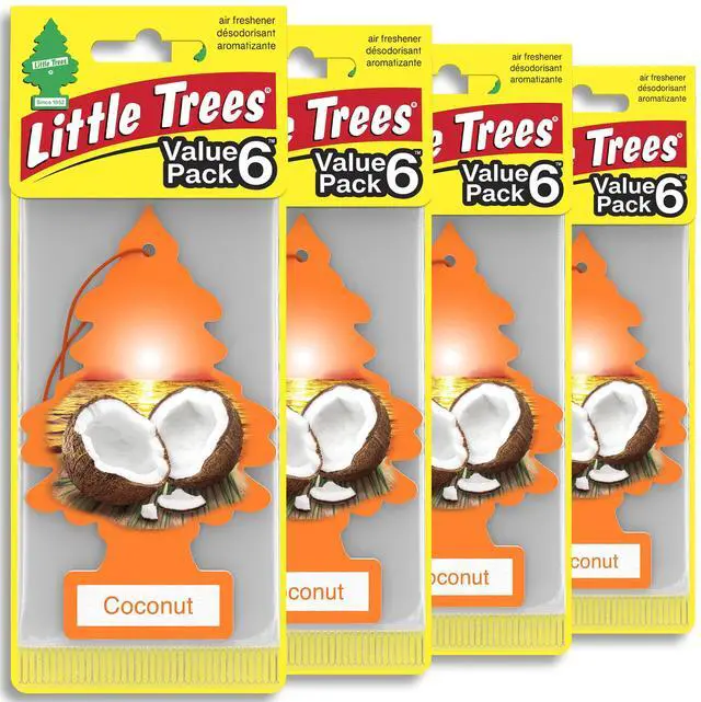 Main image of Car Air Freshener | Hanging Tree Provides Long Lasting Scent for Auto and Home | 24 Air Fresheners |Coconut