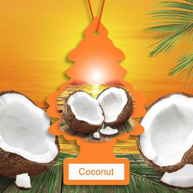 Alt view image 3 of 7 - Car Air Freshener | Hanging Tree Provides Long Lasting Scent for Auto and Home | 24 Air Fresheners |Coconut
